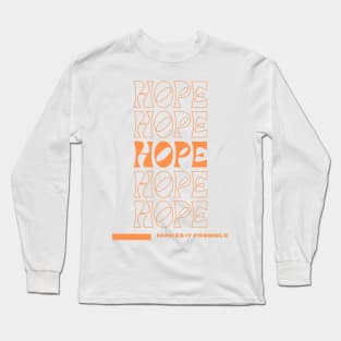 Bold Minimalistic Design for Never-Ending Hope Long Sleeve T-Shirt